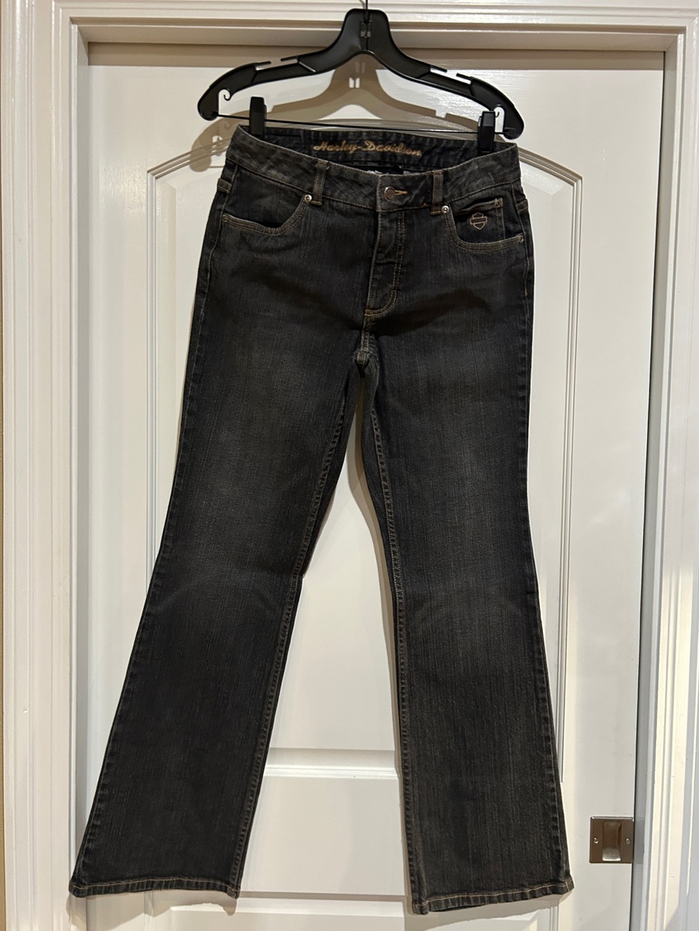 Harley-Davidson Black Washed Flare Jeans